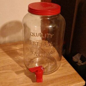 Vintage Retro 1930's  Heavy 1 Gal. Glass Beverage Despencer